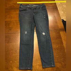 Old Navy Women's Distressed Blue Skinny Jeans 16